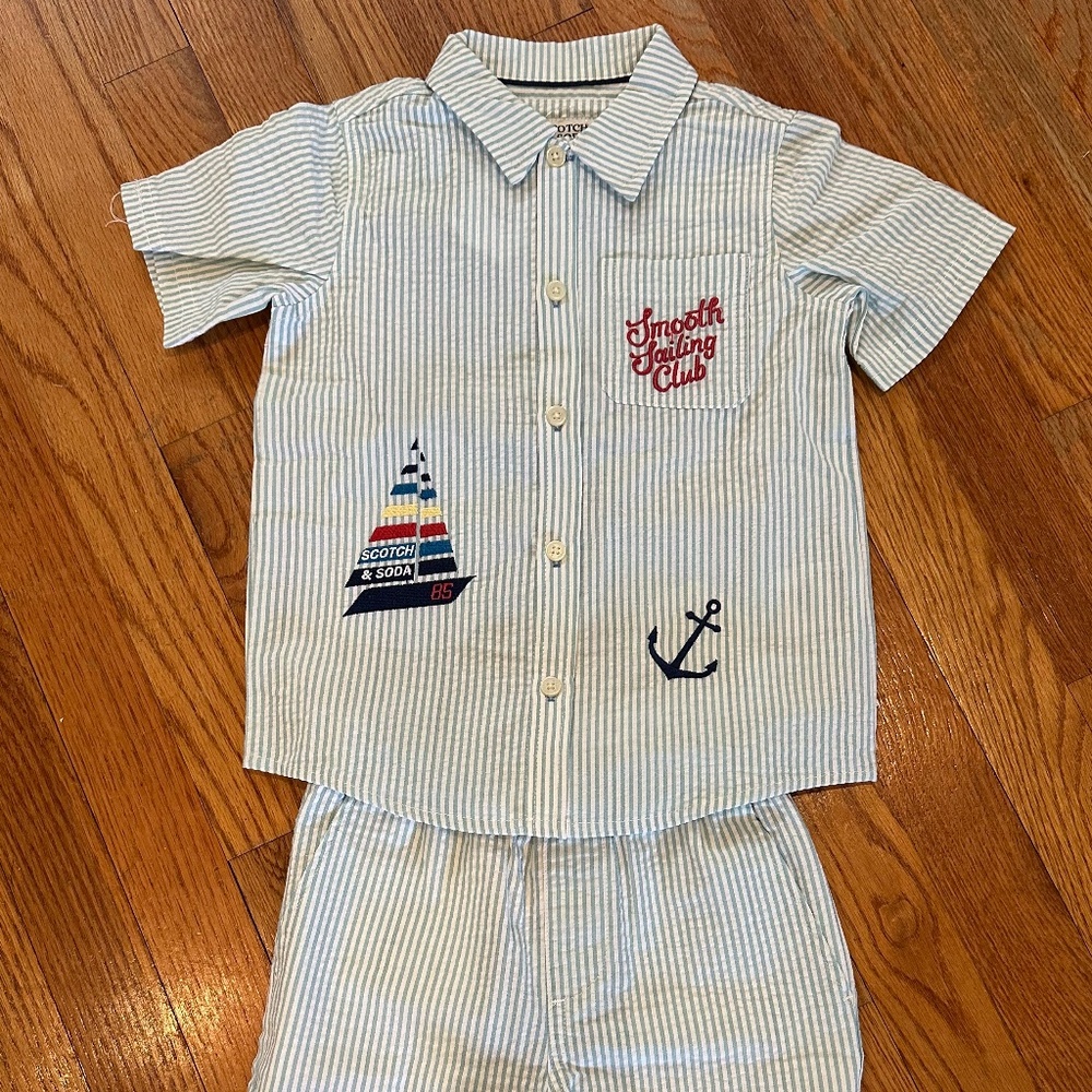 Scotch & Soda Seersucker 2 piece outfit